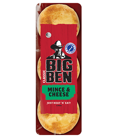 Big Ben Classic Mince & Cheese 6pk 🥧 Product Render
